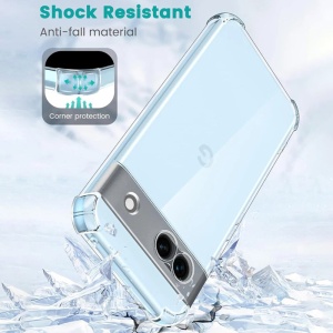 Husa pentru Google Pixel 9 Pro din silicon slim, anti soc, Skyddar Shock - Transparenta - Img 2