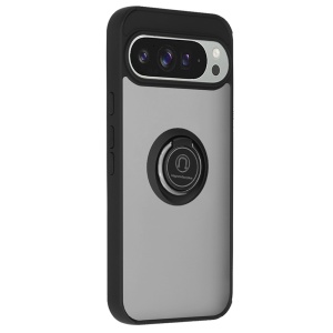 Husa pentru Google Pixel 9 Pro XL, SKYDDAR INNOVATION, Glinth cu Inel Rotativ 360° Magnetic, set cu sticker, Negru - Img 3