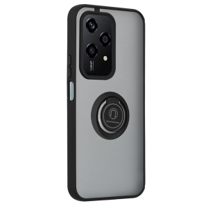 Husa pentru Honor 200 Lite, SKYDDAR INNOVATION, Glinth cu Inel Rotativ 360° Magnetic, Negru, set cu sticker - Img 9