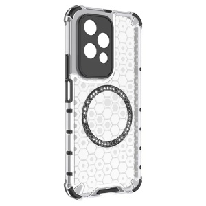 Husa pentru Honor 200 Lite, SKYDDAR INNOVATION, HoneyComb Shield MagSafe, Alb, set cu sticker - Img 3