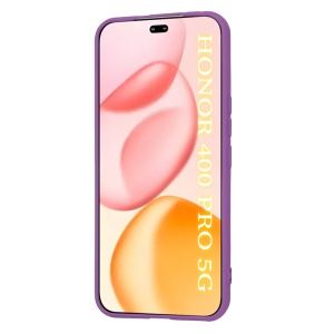 Husa pentru Honor 400 Pro, SKYDDAR INNOVATION, din Silicon Catifelat, SoftElegance, set cu sticker, Mov - Img 2