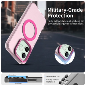 Husa pentru Honor 600 / 600 Pro, MagSafe, Antisoc, Margini ridicate, Mat, set cu sticker, CandyCase, Roz - Img 4