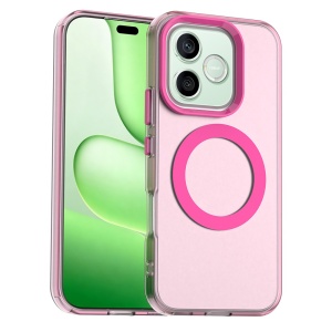 Husa pentru Honor 600 Lite, MagSafe, Antisoc, Margini ridicate, Mat, set cu sticker, CandyCase, Roz
