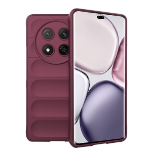 Husa pentru Honor Magic 7 Lite / X9c, SKYDDAR INNOVATION, Magic Shield, din Silicon Mat, set cu sticker, Bordo
