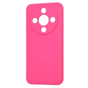 Husa pentru Honor Magic8 Lite, SKYDDAR INNOVATION, din Silicon Catifelat, SoftElegance, set cu sticker, Fucsia - Img 4