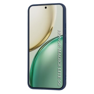 Husa pentru Honor Magic8 Lite, SKYDDAR INNOVATION, din Silicon Catifelat, SoftElegance, set cu sticker, Bleumarin - Img 2
