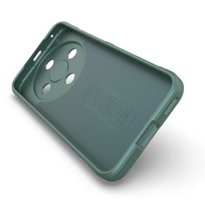 Husa pentru Honor Magic8 Lite, SKYDDAR INNOVATION, Magic Shield, din Silicon Mat, set cu sticker, Verde - Img 4