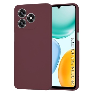 Husa pentru Honor X5c Plus, SKYDDAR INNOVATION, din Silicon Catifelat, SoftElegance, set cu sticker, Bordo