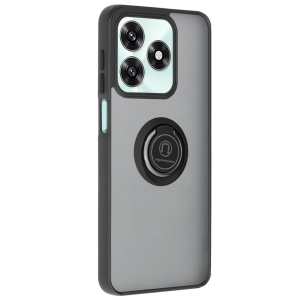 Husa pentru Honor X5c Plus, SKYDDAR INNOVATION, Glinth cu Inel Rotativ 360° Magnetic, set cu sticker, Negru - Img 3