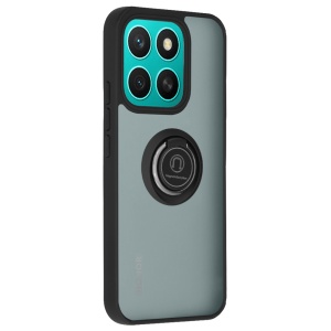 Husa pentru Honor X8c, SKYDDAR INNOVATION, Glinth+ cu Inel Rotativ 360°, Compatibilitate Magnetica, Negru, set cu sticker - Img 2