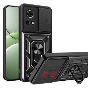 Husa pentru Huawei nova 13, SKYDDAR INNOVATION, CamShield, Antisoc cu Inel Magentic, set cu sticker, Negru