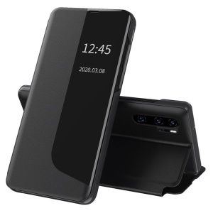 Husa pentru Huawei P30 Pro / P30 Pro New Edition, tip carte, set cu sticker, eFold, Negru