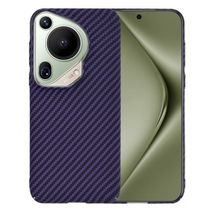 Husa pentru Huawei Pura 70 Ultra, SKYDDAR INNOVATION, textura carbon, Carbonite FiberShell, set cu sticker, Mov,