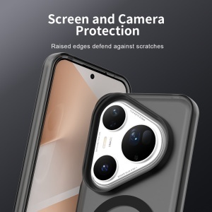 Husa pentru Huawei Pura 80 Ultra, MagSafe, Antisoc, set cu sticker, CandyCase, Negru - Img 2