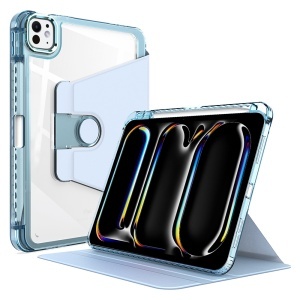 Husa pentru iPad Pro 11 (2024) / iPad Pro 11 (2025), SKYDDAR INNOVATION, Ultra Slim, Stand, Crystal Vision, Bleu, set cu sticker