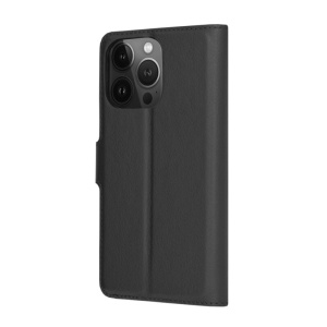 Husa pentru iPhone 13 Pro, SKYDDAR INNOVATION, Leather Folio, tip Carte, cu Portofel Interior, Finisaje Premium, Negru, set cu sticker  - Img 7