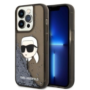 Husa pentru iPhone 14 Pro, Hardcase Glitter, Karl Lagerfeld, Negru