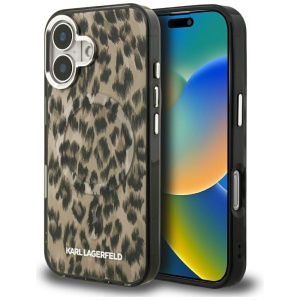 Husa pentru iPhone 16, Karl Lagerfeld, IML MagSafe, Negru