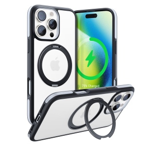 Husa pentru iPhone 16 Pro, Torras Ostand R Fusion MagSafe, Negru