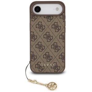 Husa pentru iPhone 17 Air, Hardcase 4G Charm Cradle MagSafe, Guess, Maro