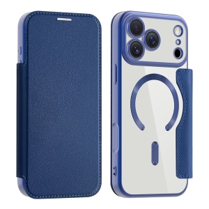 Husa pentru iPhone 17 Pro tip carte, SKYDDAR INOVATION, SmartMag Book, Magsafe, RFiD, Suport Carduri, set cu sticker, Albastru - Img 2