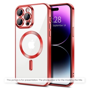 Husa pentru iPhone 17, SKYDDAR INNOVATION, Luxury Shield Magsafe, Protectie Antisoc, set cu sticker, Rosu