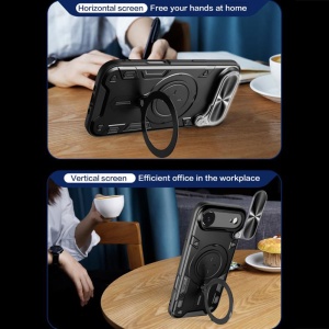 Husa pentru iPhone Air, SKYDDAR INNOVATION, CamGuard Pro, Inel Magnetic, Protectie Camera, set cu sticker, Rosu - Img 6