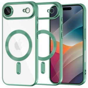 Husa pentru iPhone Air, SKYDDAR INNOVATION, Luxury Shield Magsafe, Protectie Antisoc, set cu sticker, Verde deschis