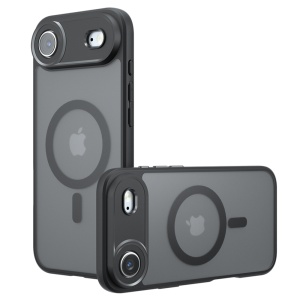 Husa pentru iPhone Air, SKYDDAR INNOVATION, PureFrost MagSafe, AntiSoc, set cu sticker, Negru frost