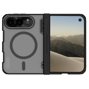 Husa pentru iPhone Duo - Nillkin Super Frosted Shield Fold Magnetic - Transparent Black
