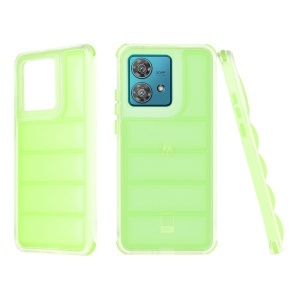 Husa pentru Motorola Edge 40 Neo, anti soc, margini ridicate, design modern, set cu sticker, wave shield, Verde