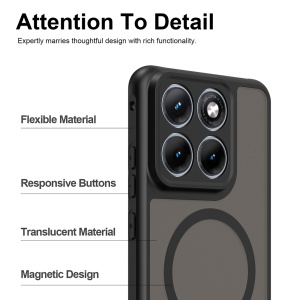 Husa pentru Motorola Edge 70 Fusion Finisaje Premium, Antisoc, Magsafe, set cu sticker, HaloFrost MagSafe II, Negru - Img 4