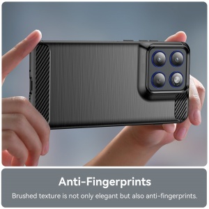 Husa pentru Motorola Edge 70, SKYDDAR INNOVATION, Carbon Silicone, din Silicon Slim, cu textura Fibra Carbon, set cu sticker, Negru - Img 5