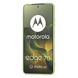 Husa pentru Motorola Edge 70, SKYDDAR INNOVATION, din Silicon Catifelat, SoftElegance, set cu sticker, Verde - Img 2