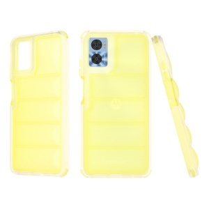 Husa pentru Motorola Moto E22 / Moto E22i, Skyddar Luxury Waves, set cu sticker, Galben