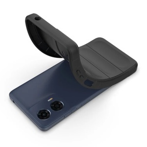 Husa pentru Motorola Moto G04 / Moto G24 / Moto G04s / Moto E14, SKYDDAR INNOVATION, Vogue, din Silicon Mat, Negru, set cu sticker - Img 4