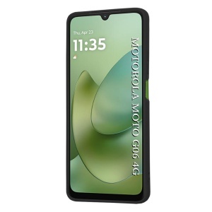 Husa pentru Motorola Moto G06, SKYDDAR INNOVATION, din Silicon Catifelat, SoftElegance, set cu sticker, Negru - Img 2
