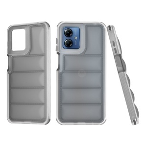 Husa pentru Motorola Moto G14, anti soc, margini ridicate, design modern, set cu sticker, wave shield, Negru