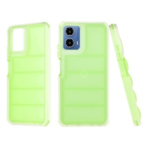 Husa pentru Motorola Moto G34 / Moto G45, anti soc, margini ridicate, design modern, set cu sticker, wave shield, Verde