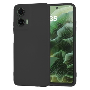 Husa pentru Motorola Moto G35, SKYDDAR INNOVATION, din Silicon Catifelat, SoftElegance, set cu sticker, Negru