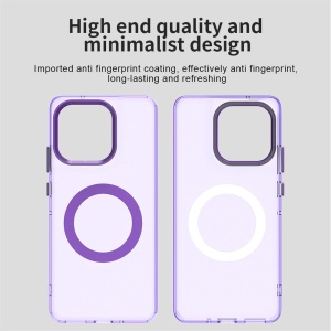 Husa pentru Motorola Moto G86, MagSafe, Antisoc, set cu sticker, CandyCase, Mov - Img 4