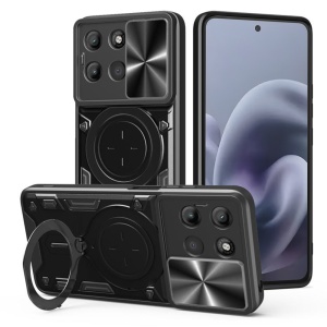 Husa pentru Motorola Moto G86 Power, SKYDDAR INNOVATION, CamGuard Pro, Inel Magnetic, Protectie Camera, set cu sticker, Negru