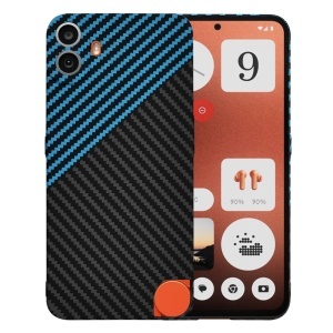 Husa pentru Nothing CMF Phone 1, SKYDDAR INNOVATION, textura carbon, Carbonite FiberShell, set cu sticker, Bleu,