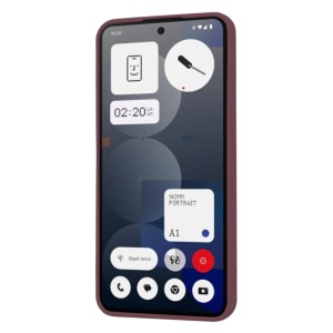 Husa pentru Nothing Phone (3a) Pro, SKYDDAR INNOVATION, SoftElegance din Silicon Catifelat, set cu sticker, Bordo - Img 2