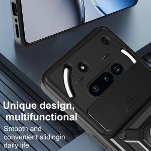 Husa pentru Nothing Phone (3a), SKYDDAR INNOVATION, CamShield, Negru, set cu sticker - Img 7