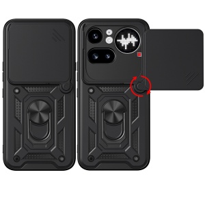 Husa pentru Nothing Phone (4a) Pro, protectie camere, Inel magnetic, set cu sticker, CamShield, Albastru - Img 2