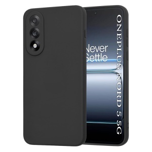 Husa pentru OnePlus Nord 5, SKYDDAR INNOVATION, din Silicon Catifelat, SoftElegance, set cu sticker, Negru