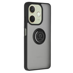 Husa pentru Oppo A5 Pro 5G, SKYDDAR INNOVATION, Glinth cu Inel Rotativ 360° Magnetic, Negru, set cu sticker - Img 3