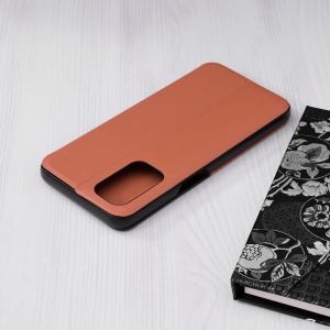 Husa pentru Oppo A54 5G / A74 5G / OnePlus Nord N200 5G, tip carte, set cu sticker, eFold, Portocaliu - Img 2