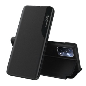 Husa pentru Oppo A54 5G / A74 5G / OnePlus Nord N200 5G, tip carte, set cu sticker, eFold, Negru